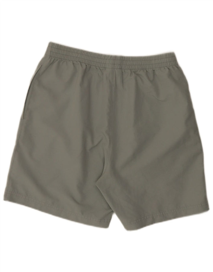 Pantaloncini sportivi REEBOK da uomo in poliestere grigio medio