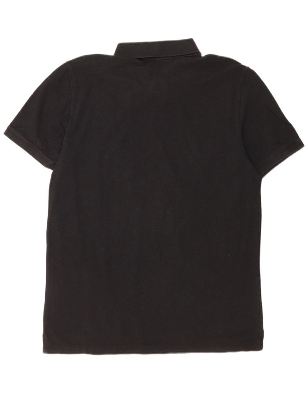 Polo da uomo Mustang grande in cotone nero