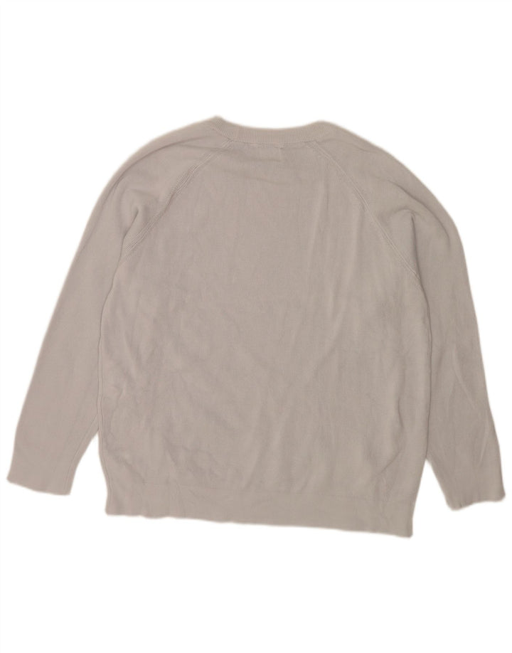 Maglione maglione girocollo da uomo Zara grande grigio