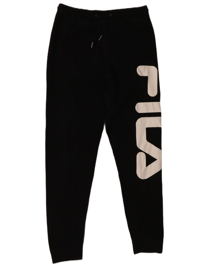 FILA Pantaloni da tuta con grafica da uomo Joggers medio cotone nero