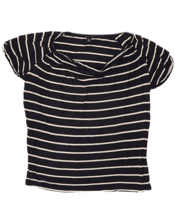 TOMMY HILFIGER T-shirt da donna Top UK 14 Medium Navy Blue Striped