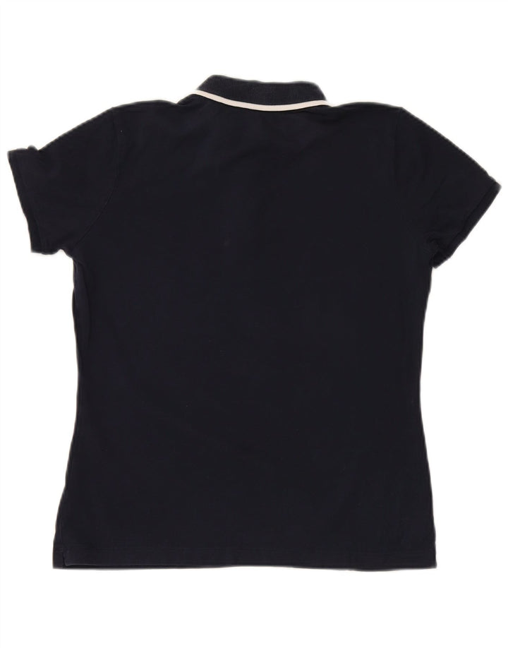 UMBRO Womens Polo Shirt UK 12 Medium Navy Blue