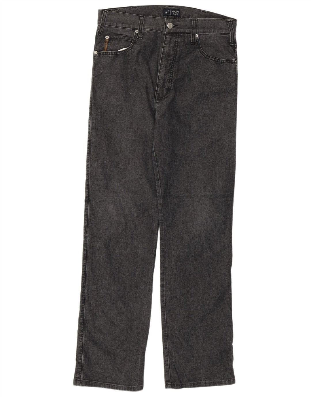 Jeans dritti da donna Armani W31 L30 cotone grigio