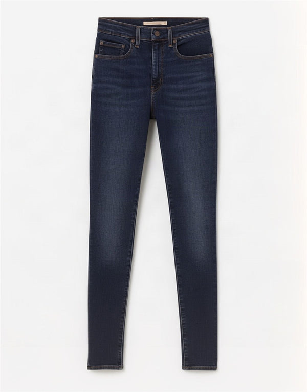 Jeans skinny a vita alta Levi's 721 da donna W27 L30 in cotone blu navy
