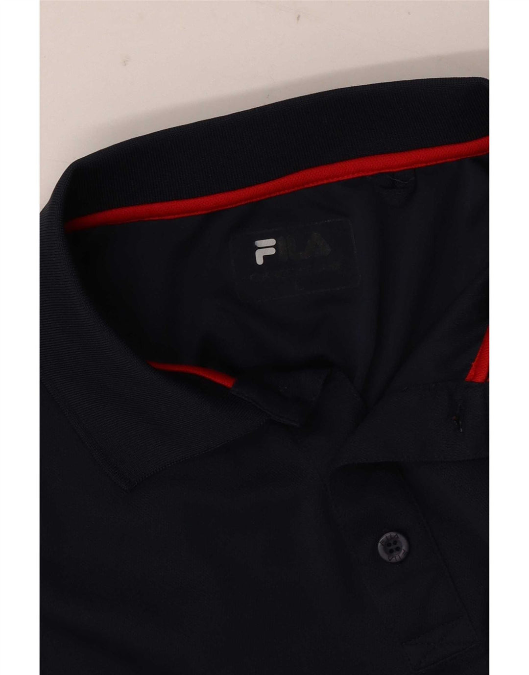 Polo da uomo Fila grande a righe blu navy