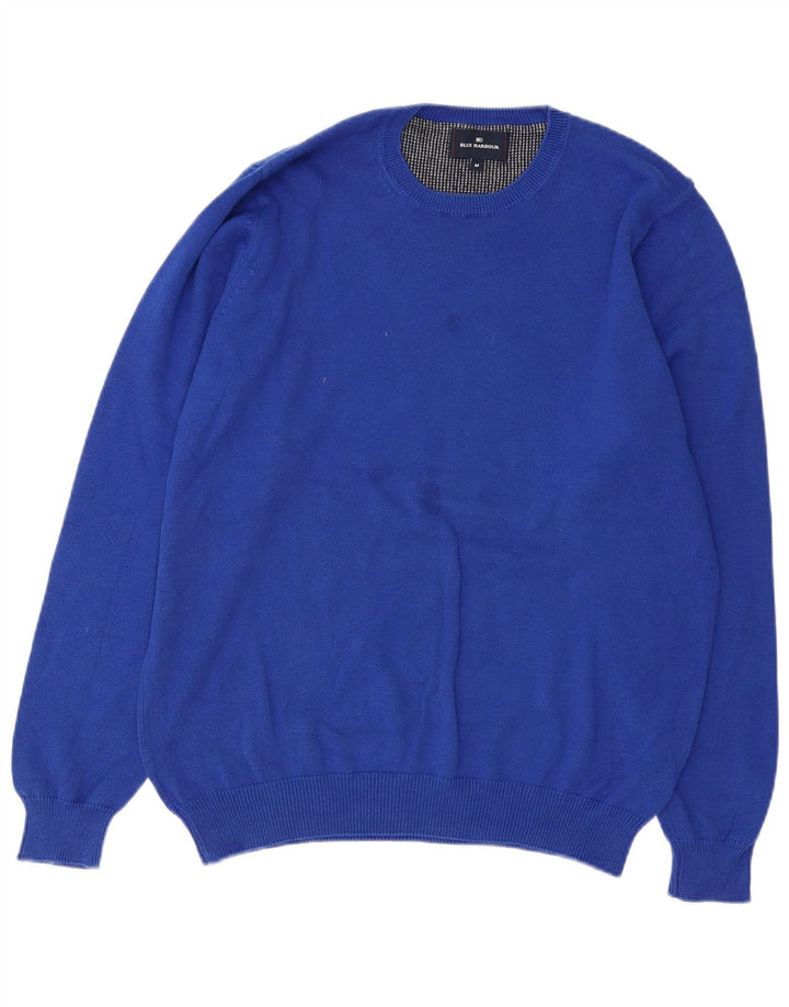 Maglione maglione girocollo da uomo Marks & Spencer blu Harbour blu medio