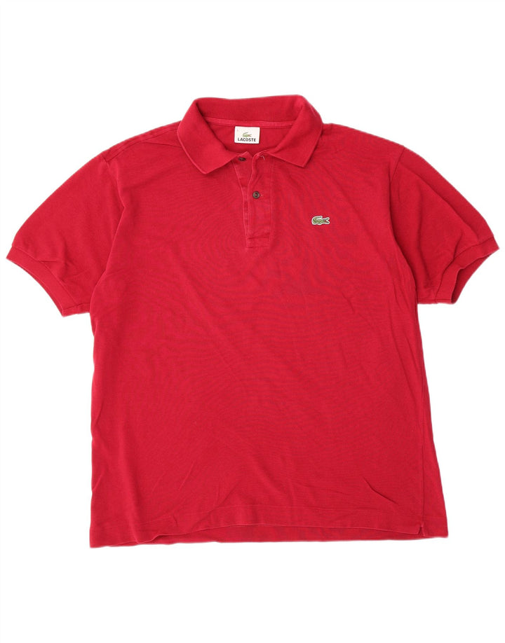 Polo da uomo LACOSTE taglia 5 grande in cotone rosso classico