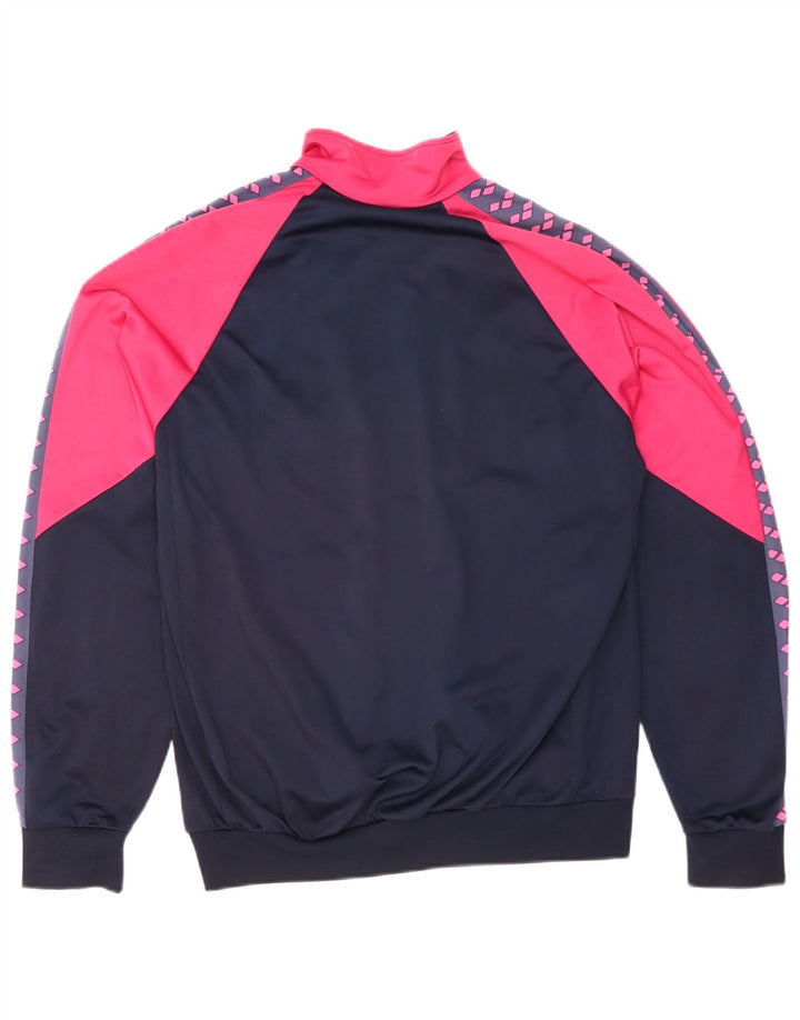 Giacca da ginnastica grafica da uomo Arena XL XL in poliestere color block blu navy