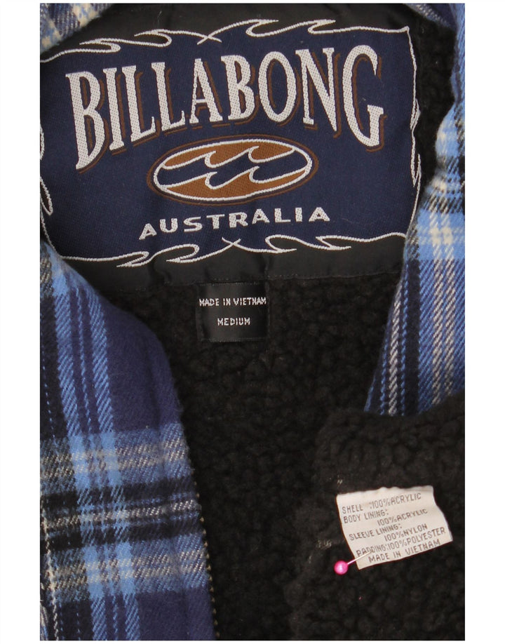 Billabong Camicia da uomo in flanella Sherpa Lumberjack a quadri blu navy medio