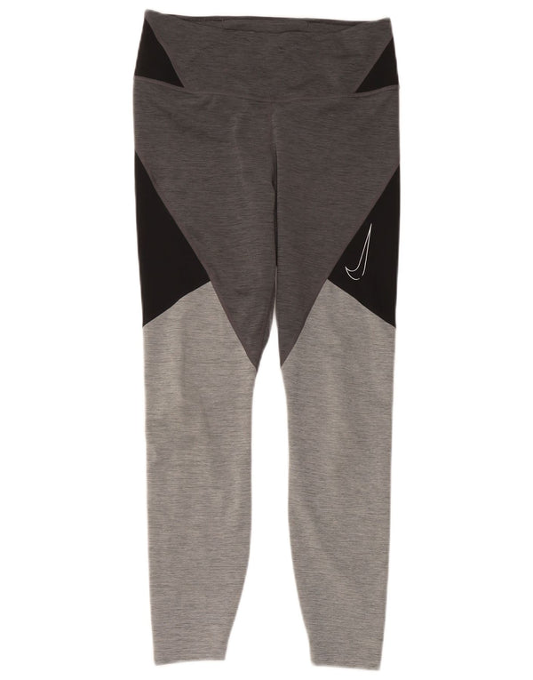 Leggings Nike da donna UK 12 Poliestere color block grigio medio