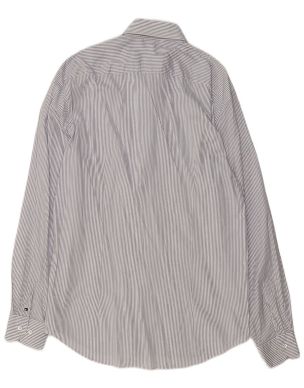 Camicia slim fit da uomo Tommy Hilfiger taglia 41 16 grande gessato grigio