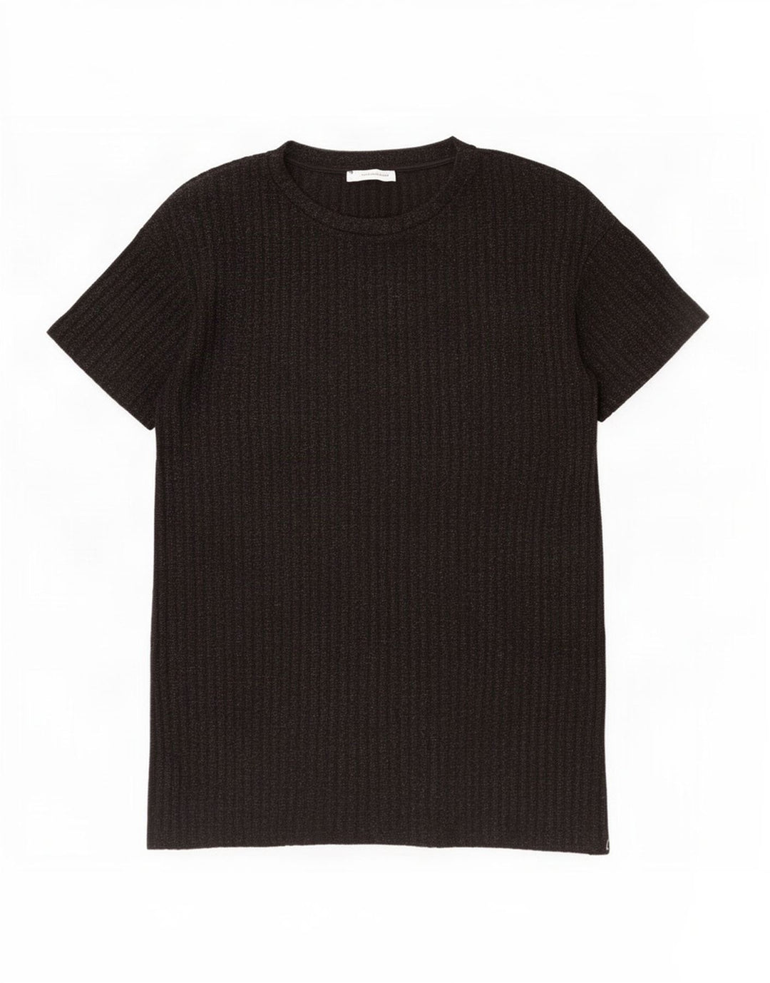 T-shirt da donna Zara Top UK 10 piccola in poliestere chiazzato nero