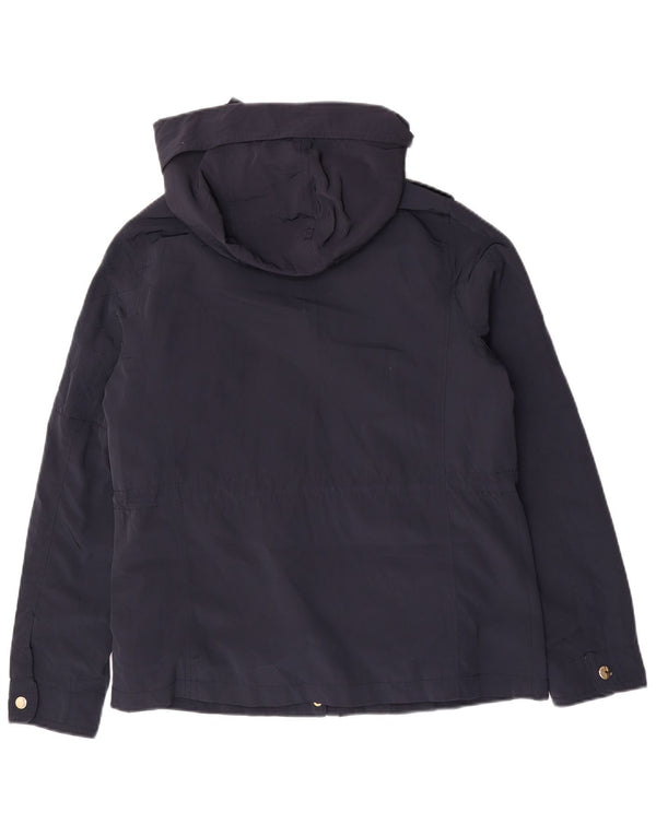 Giubbotto bomber militare con cappuccio da donna Zara UK 14 poliestere medio blu navy