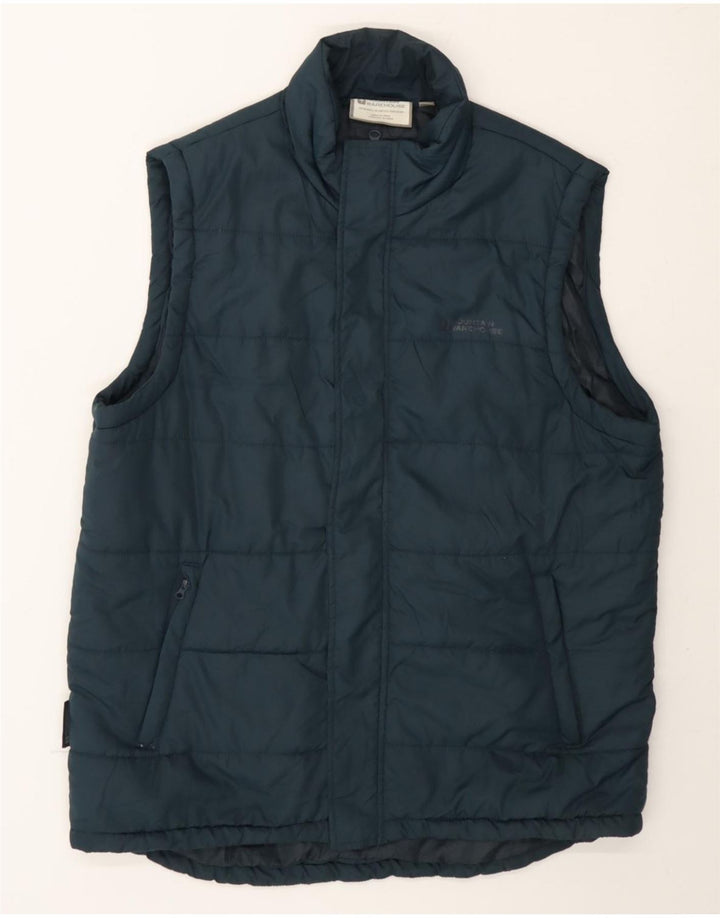 MOUNTAIN WAREHOUSE Mens Padded Gilet UK 40 Large Navy Blue Polyester Vintage Mountain Warehouse and Second-Hand Mountain Warehouse from Messina Hembry 