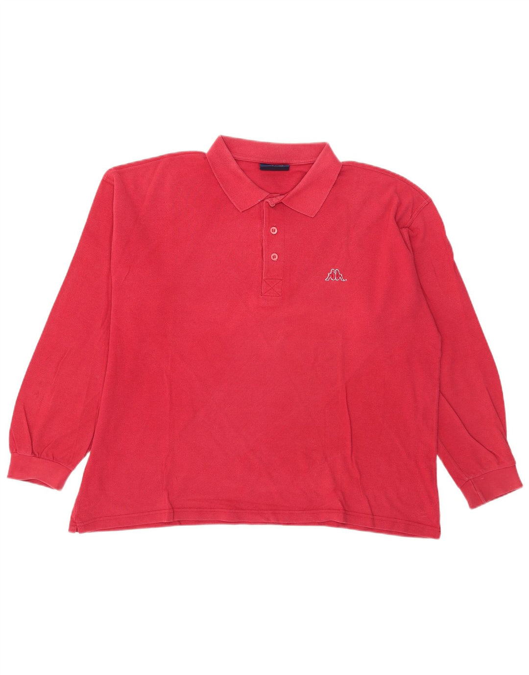 Polo Kappa da uomo a maniche lunghe XL rossa