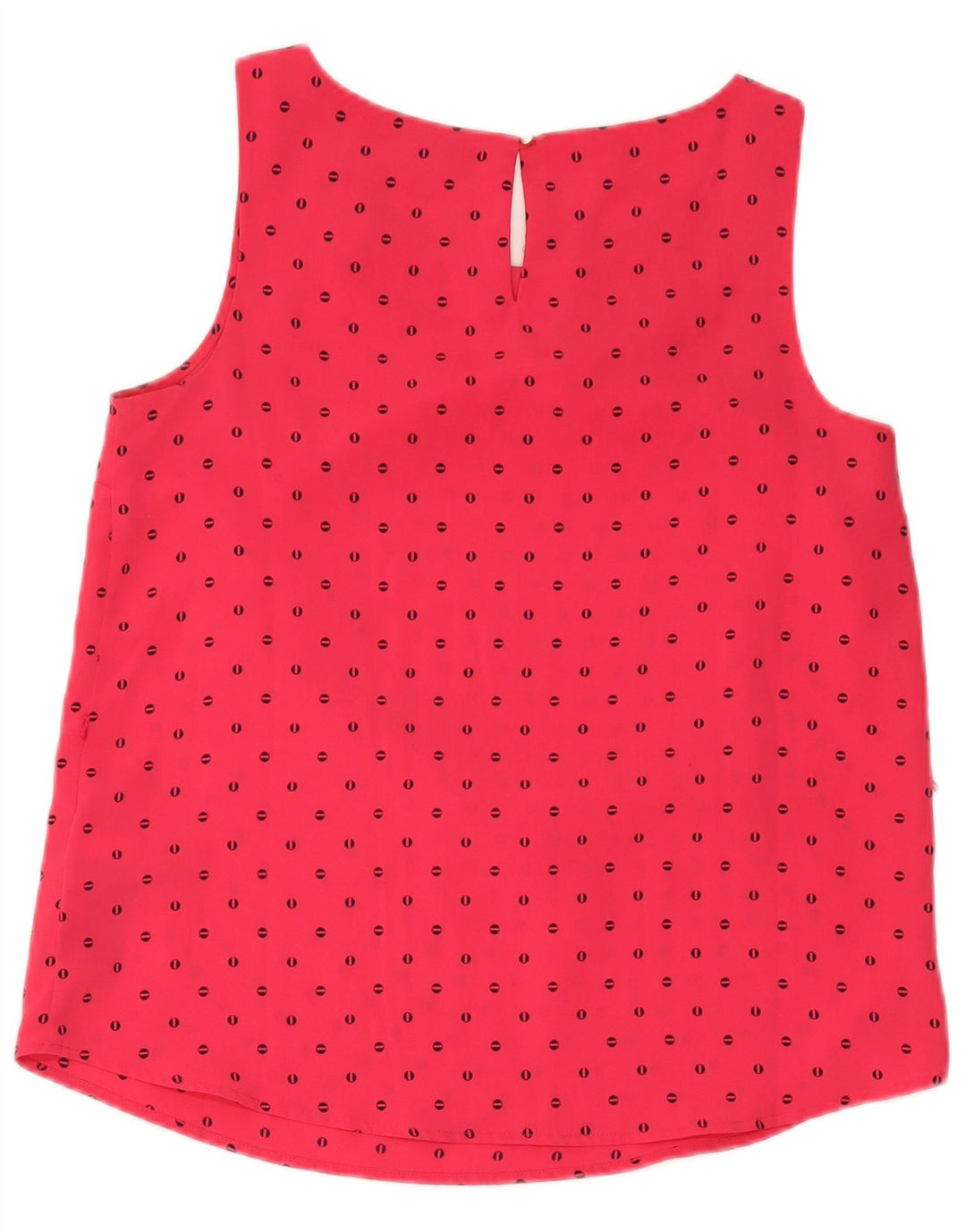 Camicetta senza maniche da donna Tommy Hilfiger UK 14 medio rosso maculato