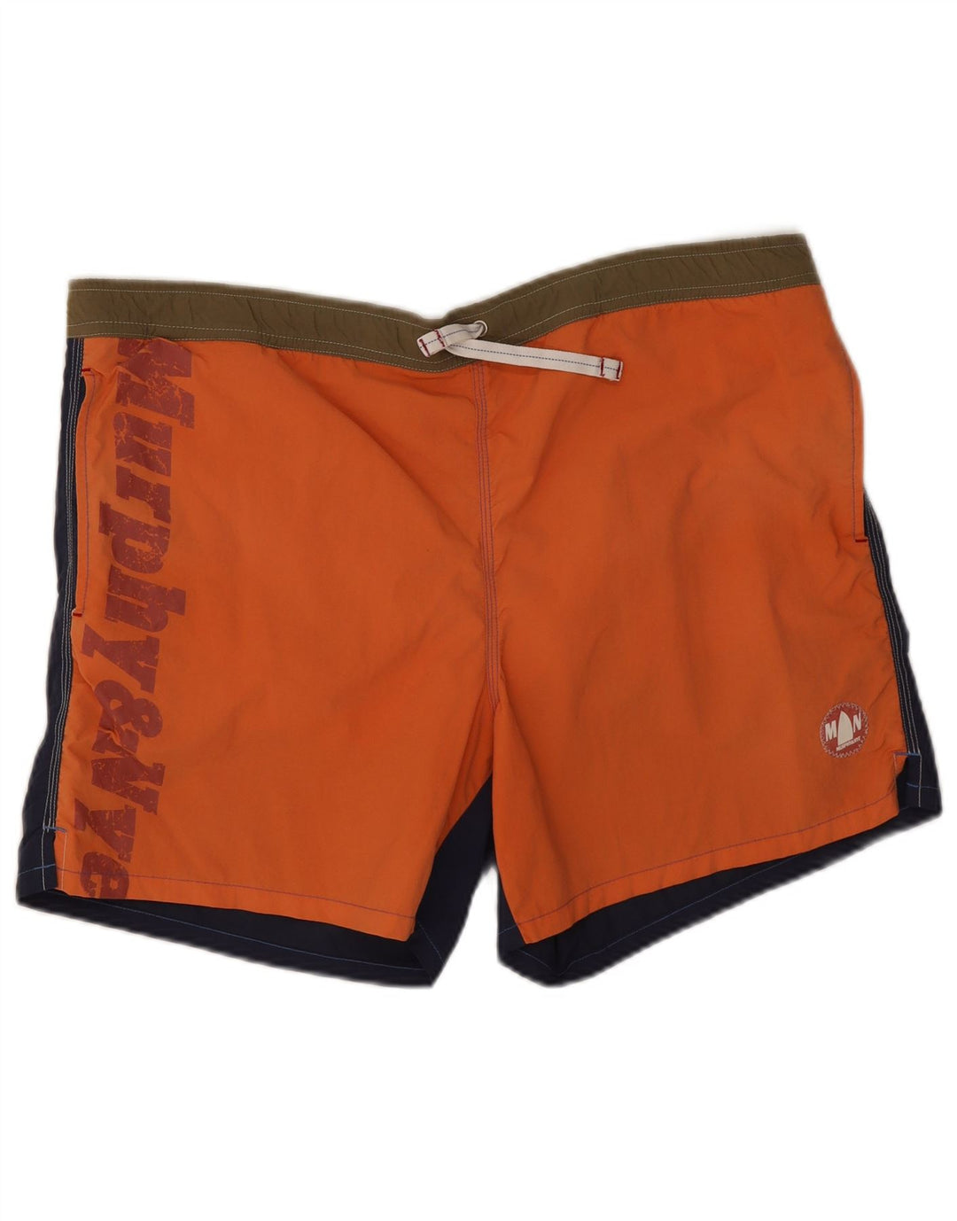 Pantaloncini da bagno grafici da uomo Murphy & Nye XL arancione in poliammide