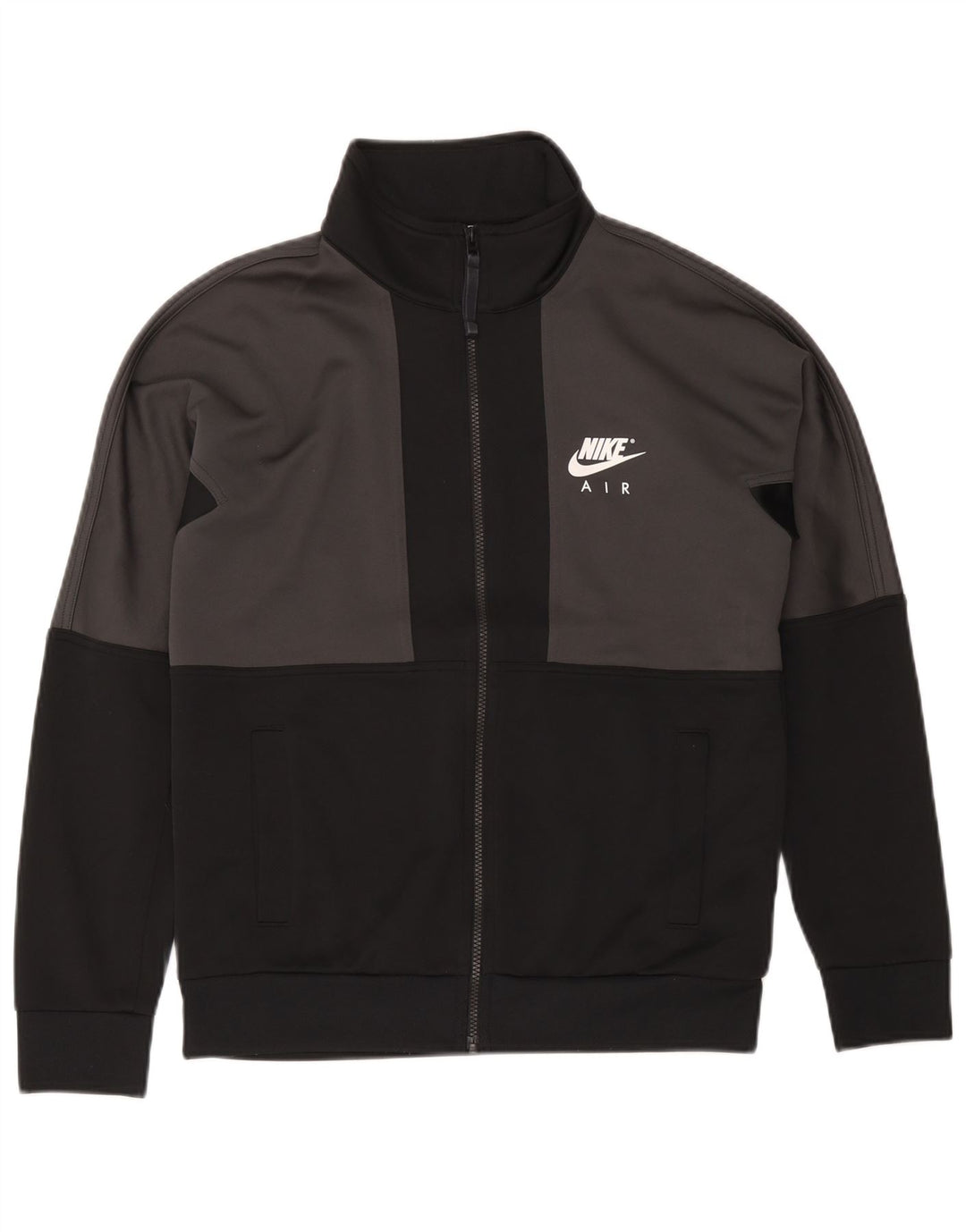 Giacca da ginnastica grafica Nike da uomo, piccola, in poliestere color block grigio