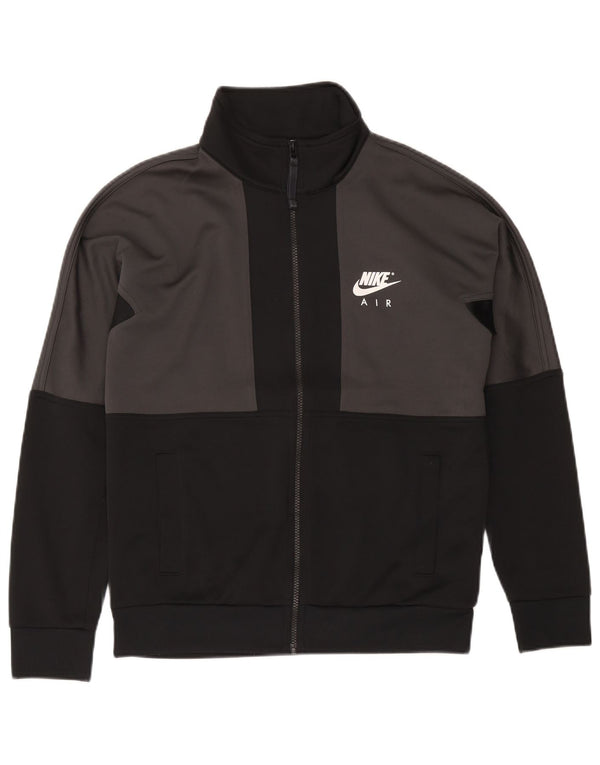 Giacca da ginnastica grafica Nike da uomo, piccola, in poliestere color block grigio