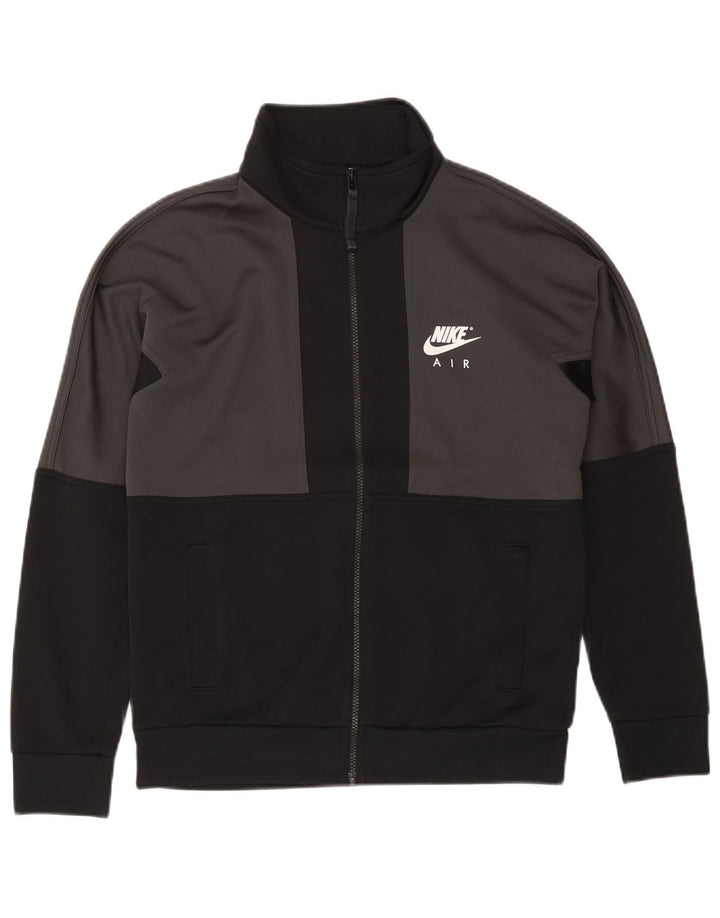 Giacca da ginnastica grafica Nike da uomo, piccola, in poliestere color block grigio