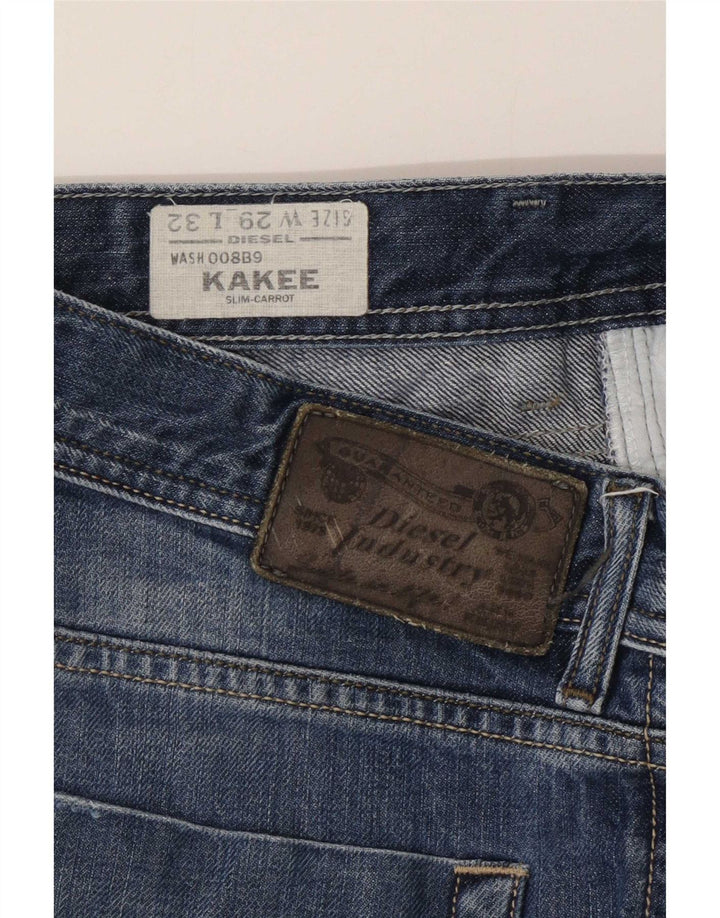 Jeans slim da donna Diesel Kakee effetto carota W29 L32 in cotone blu
