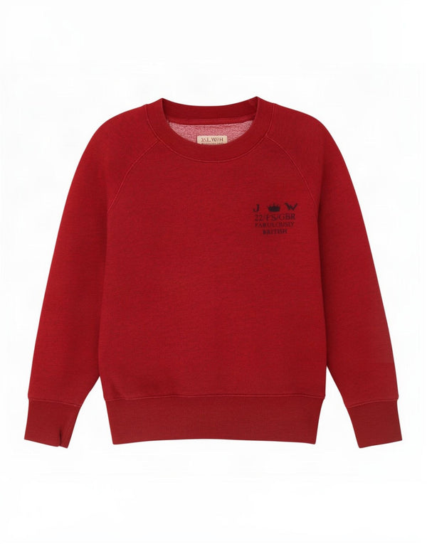 Felpa corta da donna Jack Wills UK 8 piccolo cotone bordeaux