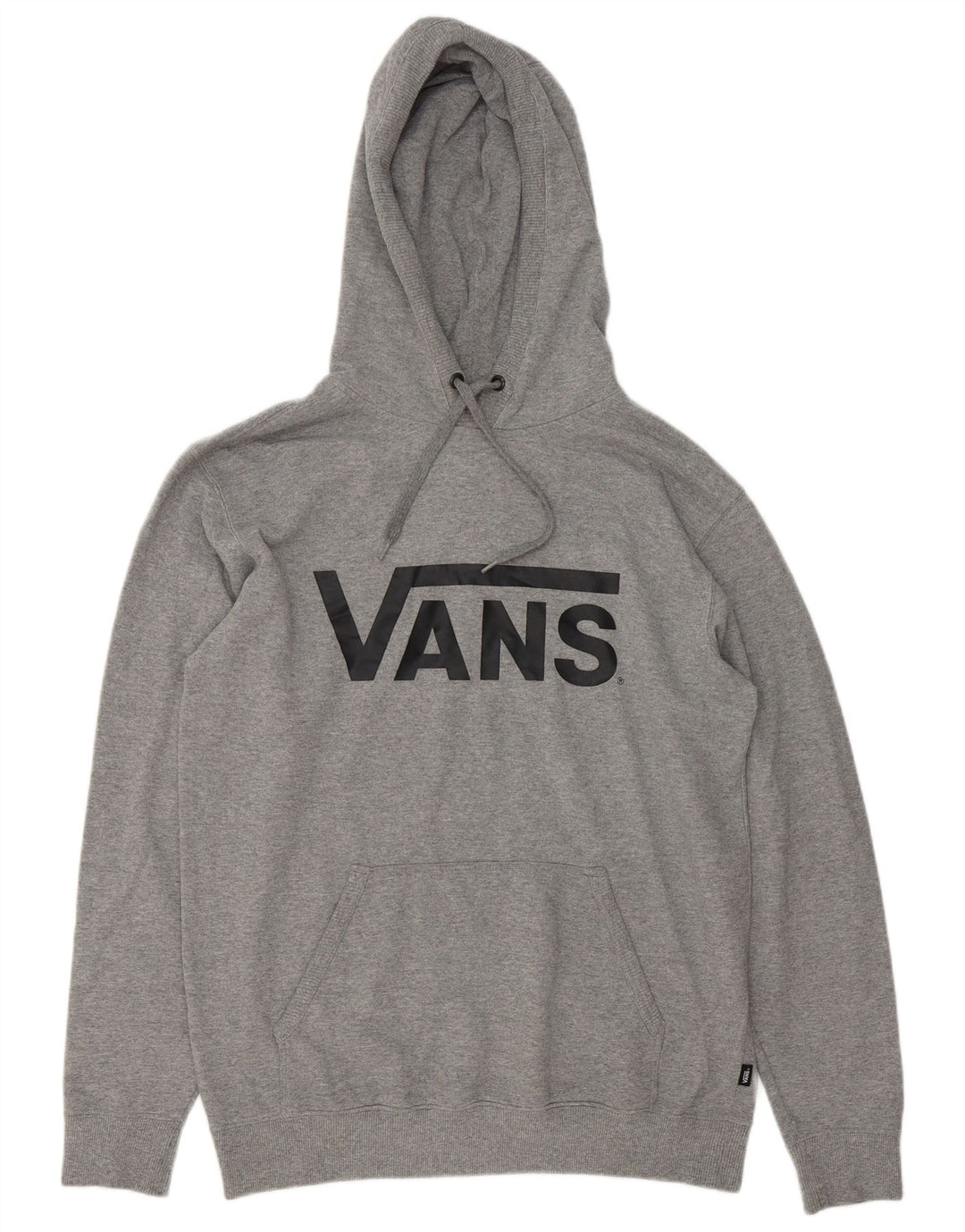 Felpa con cappuccio grafica da uomo Vans in cotone grigio medio