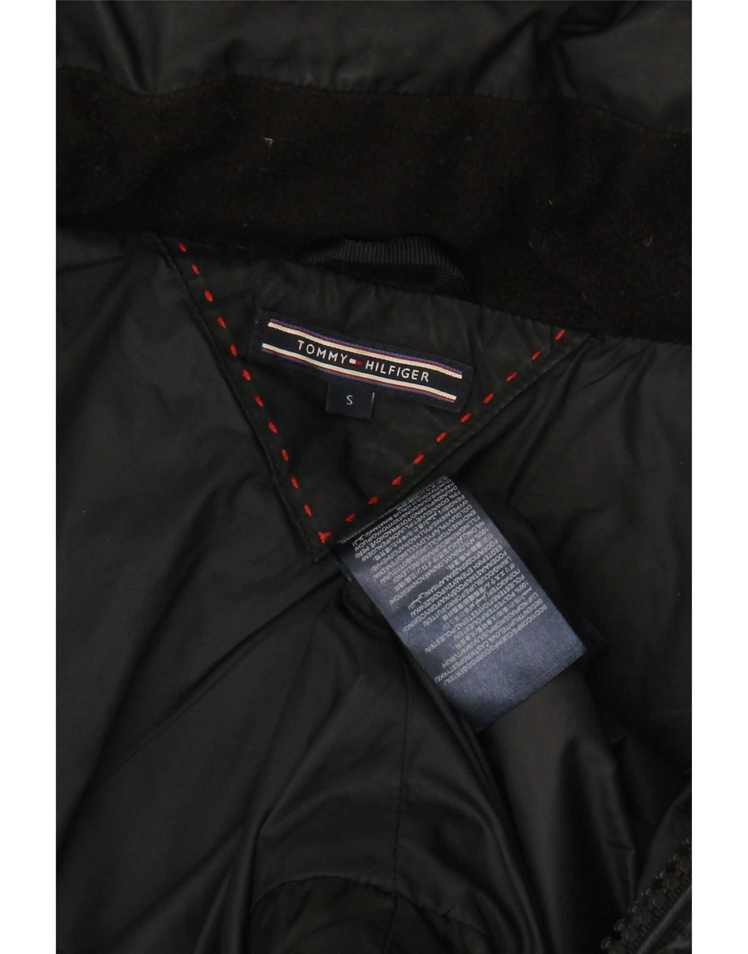 Giacca imbottita con cappuccio da donna Tommy Hilfiger UK 10 piccola poliestere nero