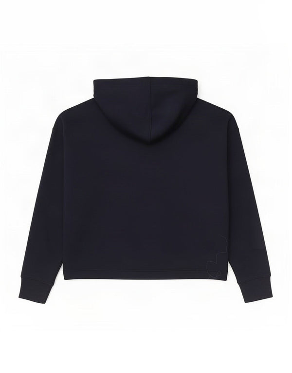 Maglione corto con cappuccio oversize da donna Tommy Hilfiger UK 10 piccolo blu navy