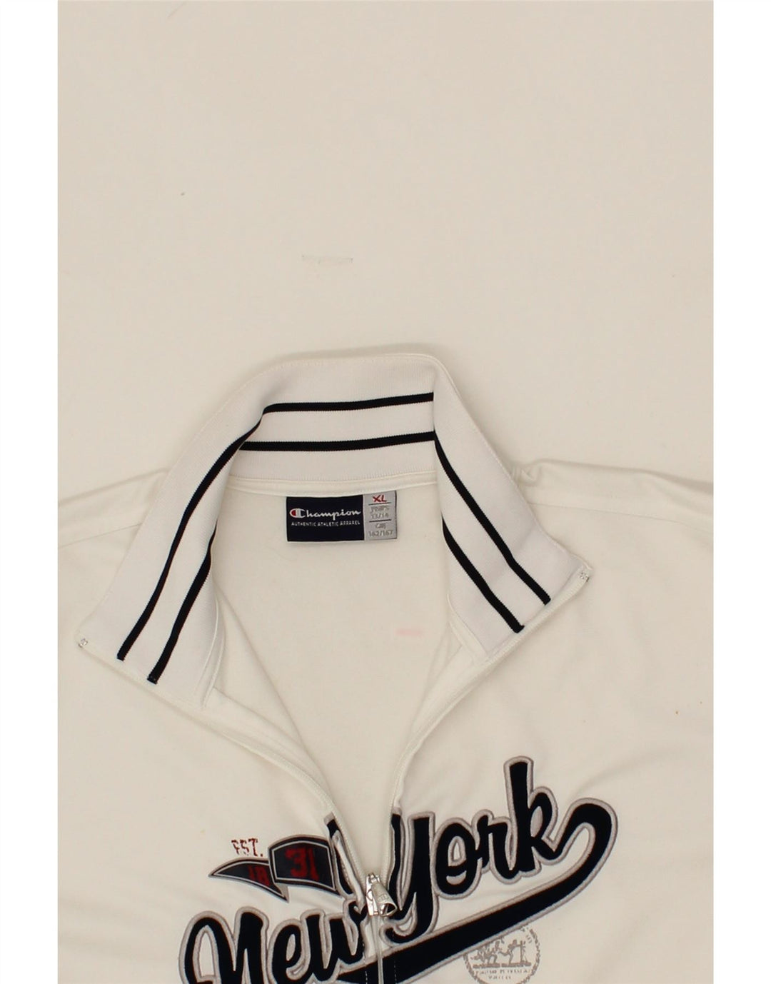 CHAMPION Boys Graphic Tracksuit Top Jacket 13-14 Years XL White Polyester Vintage Champion and Second-Hand Champion from Messina Hembry 