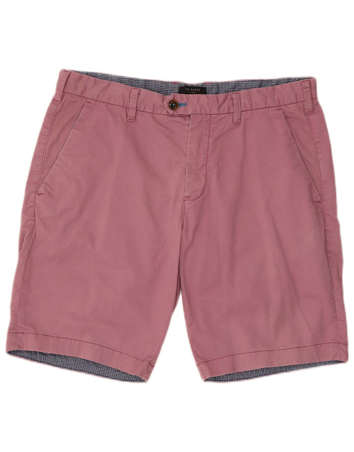 Pantaloncini chino regolari da uomo Ted Baker W34 grandi in cotone rosa