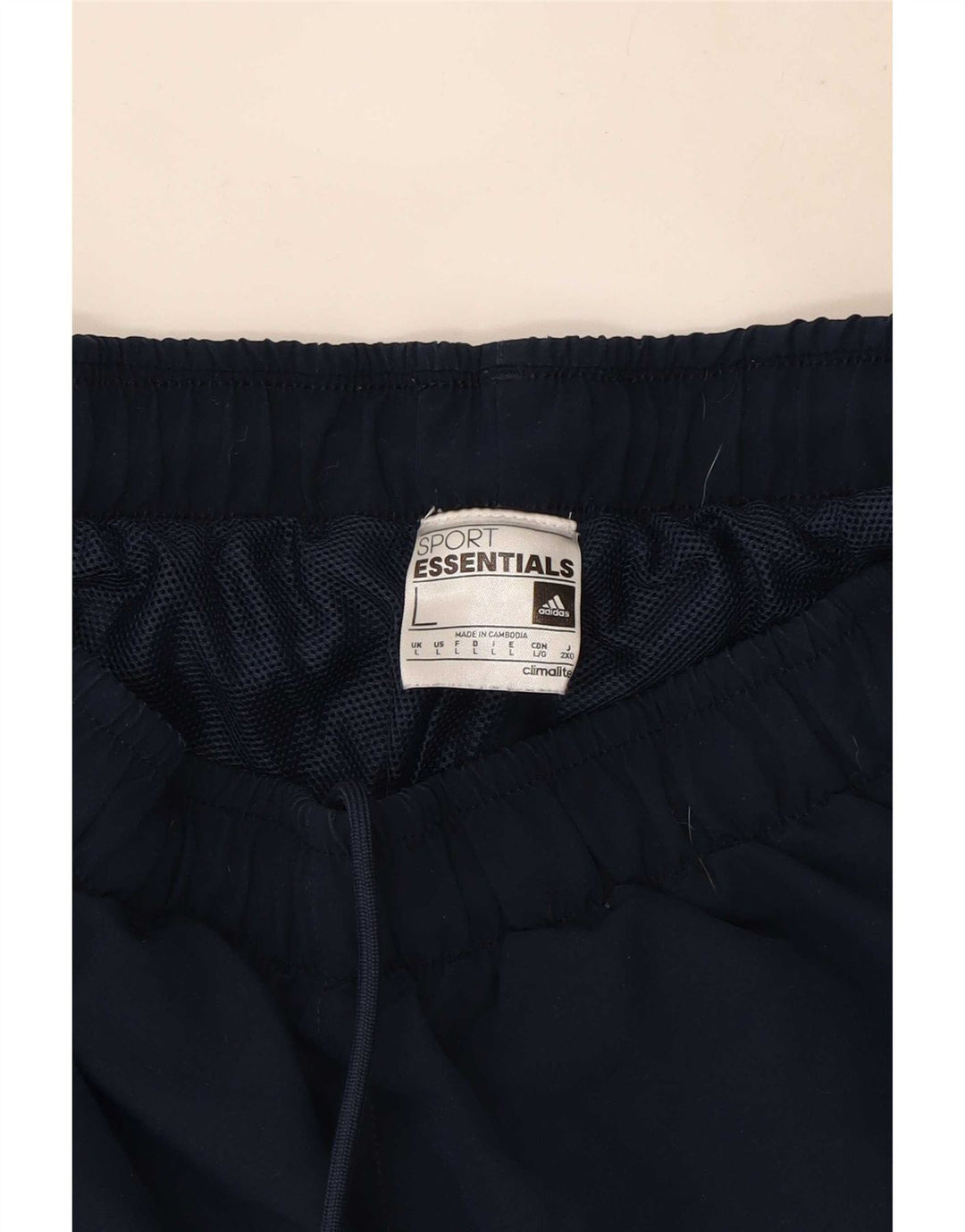 Pantaloncini sportivi Adidas Climalite da uomo grandi blu navy