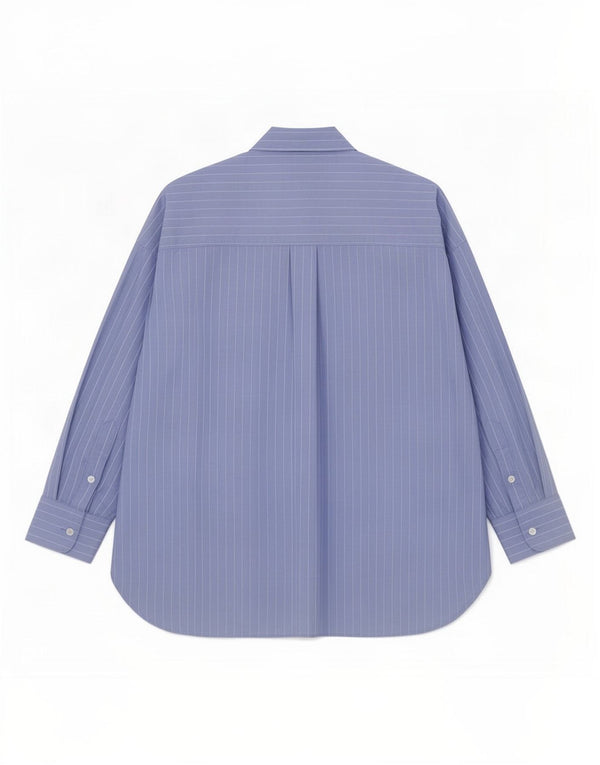 Camicia oversize da donna Zara UK 16 Cotone a righe grandi blu