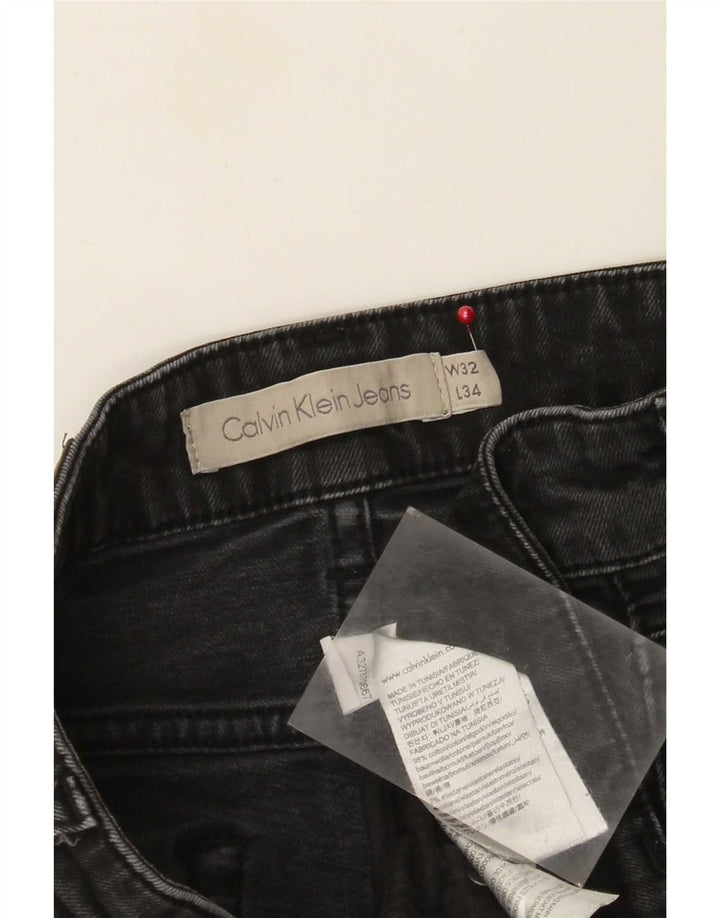 Jeans slim da donna Calvin Klein W32 L34 cotone nero