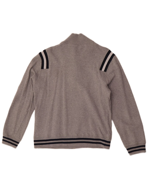 Felpa da donna con collo con zip Champion, maglione UK 12, colore grigio medio