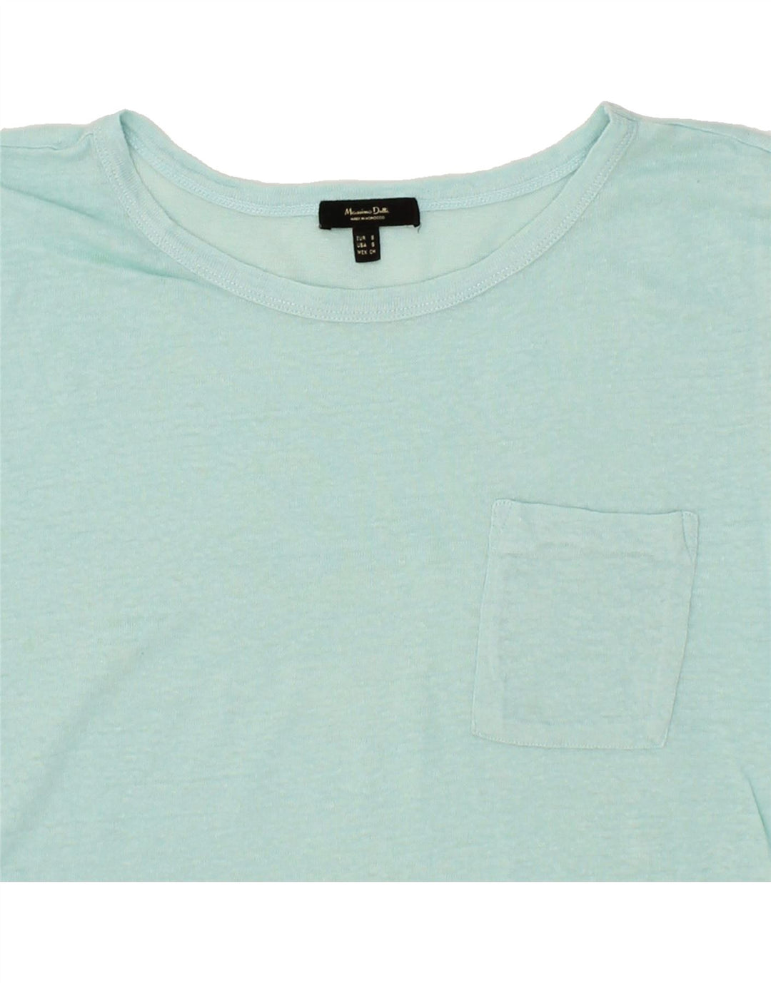 MASSIMO DUTTI Womens T-Shirt Top UK 10 Small Blue Vintage Massimo Dutti and Second-Hand Massimo Dutti from Messina Hembry 