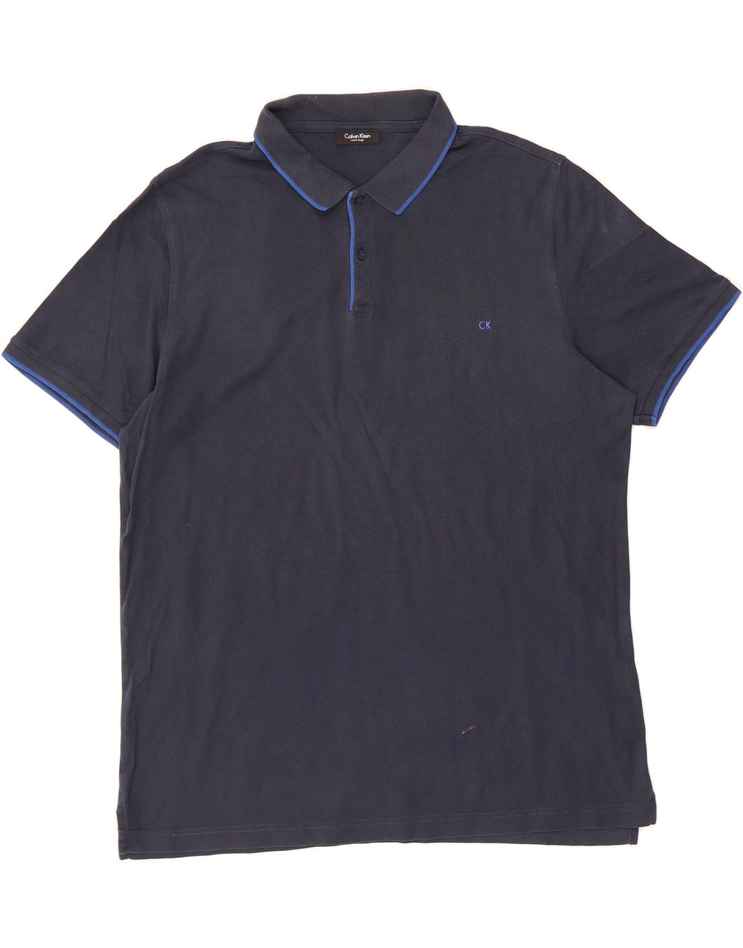 CALVIN KLEIN Mens Polo Shirt XL Navy Blue Cotton Vintage Calvin Klein and Second-Hand Calvin Klein from Messina Hembry 