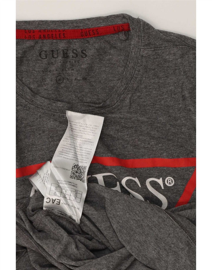 T-shirt grafica da uomo Guess in cotone grigio medio