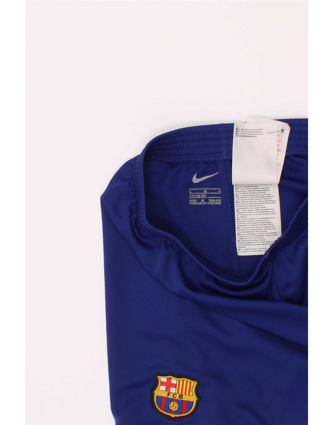Pantaloncini sportivi Nike da ragazzo Barcellona 6-7 anni Large Blu Navy in poliestere