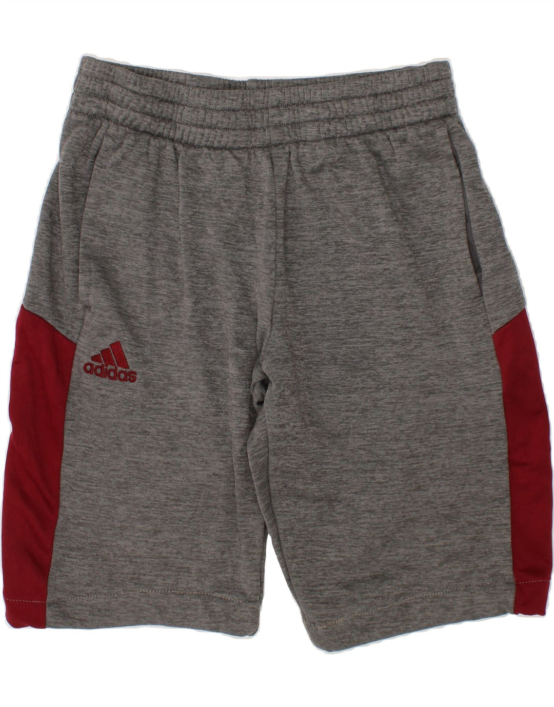 ADIDAS Boys Sport Shorts 10-11 Years Medium Grey Colourblock Polyester Vintage Adidas and Second-Hand Adidas from Messina Hembry 