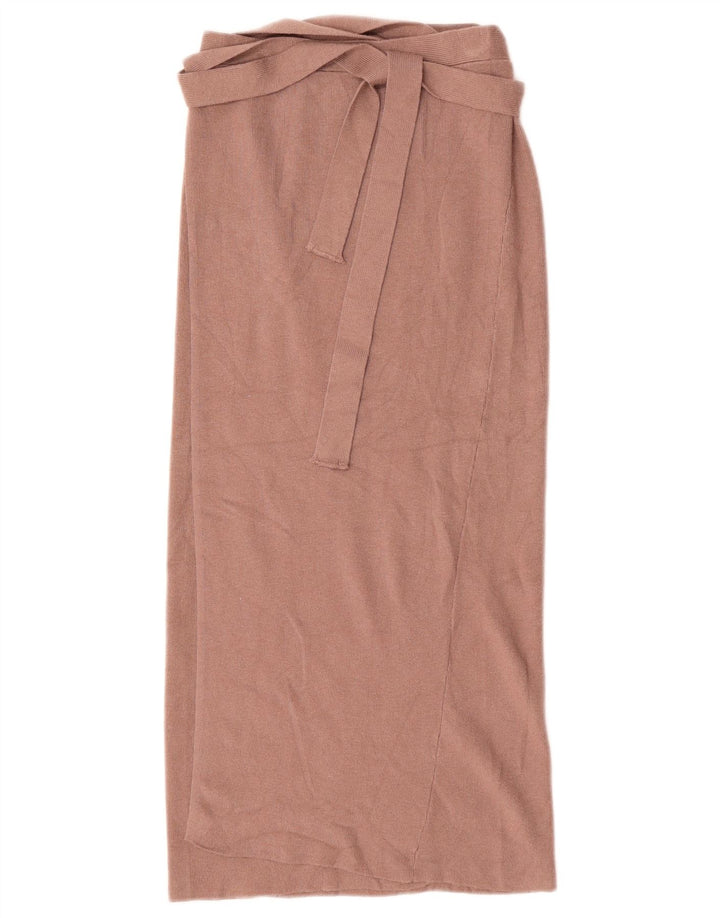 Gonna a portafoglio in maglia Zara da donna piccola W26 marrone