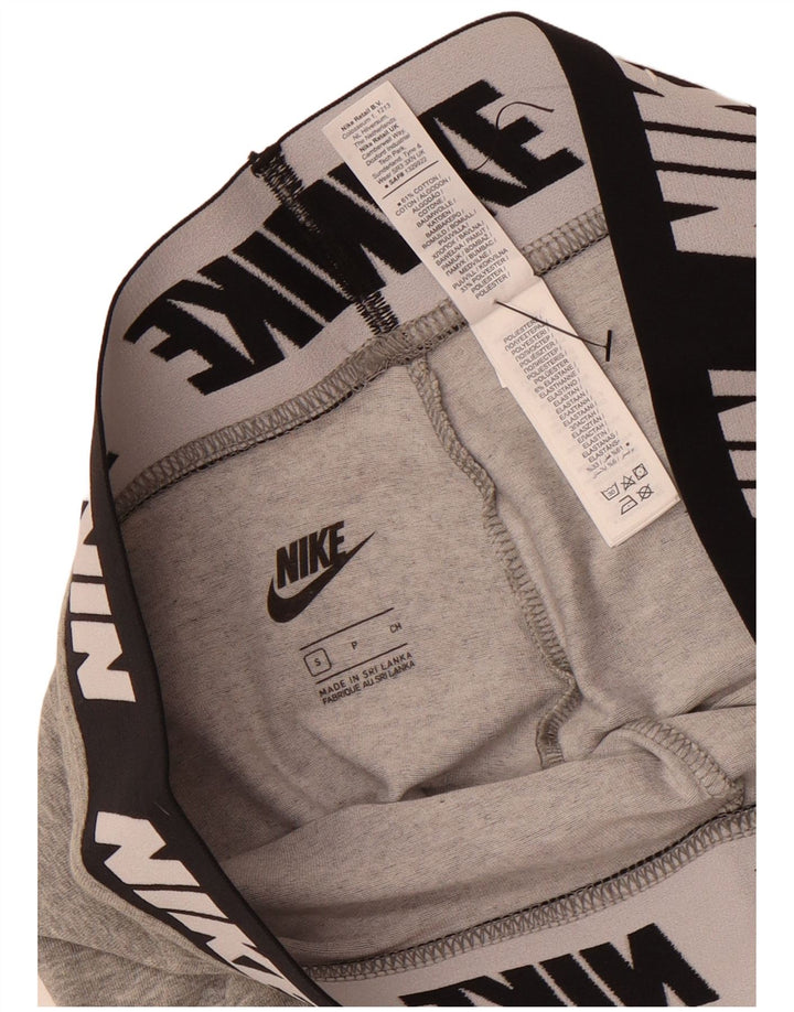 Leggings grafici da donna Nike UK 10 piccolo cotone grigio