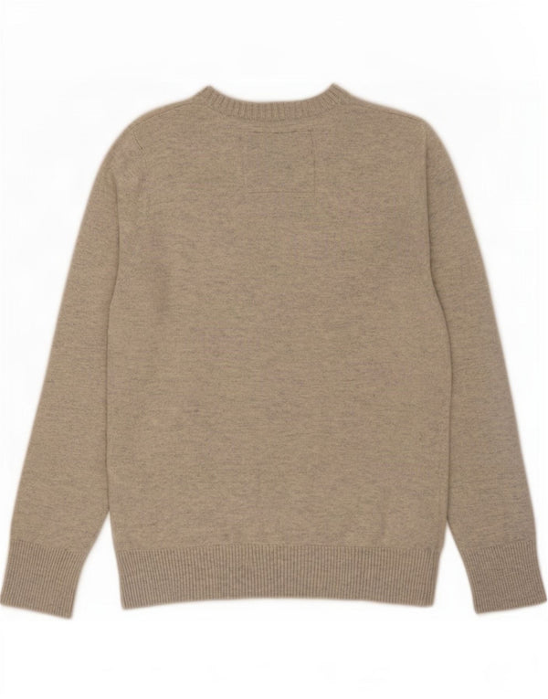 Maglione da uomo con scollo a V muscoloso Abercrombie & Fitch di grandi dimensioni in cotone grigio