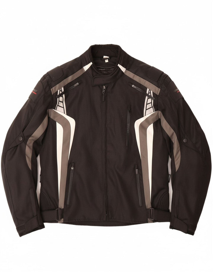 ROLEFF Mens Racer Jacket UK 44 2XL Black Colourblock