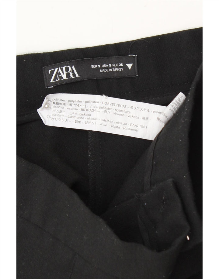 Gonna corta da donna Zara UK 8 piccola in poliestere nero