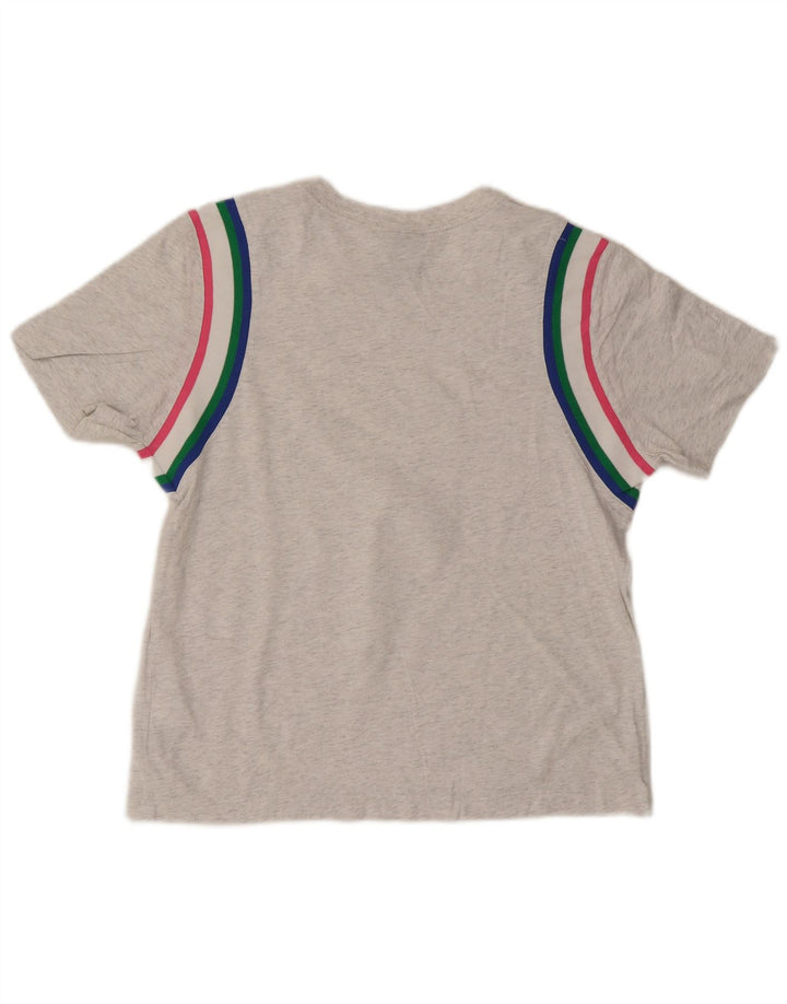 T-shirt da donna Nike Top UK 14 cotone a righe grigio medio