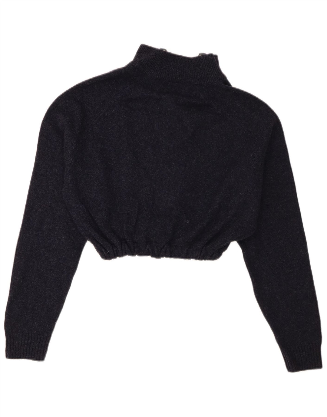 Maglione da donna Marks & Spencer con collo corto e zip, UK 14, blu navy medio
