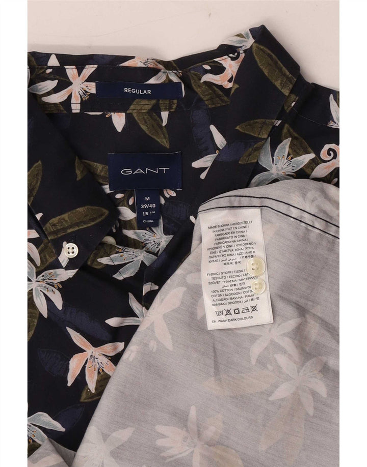 Gant Camicia a maniche corte da uomo taglia 39/40 15 3/4Blu medio floreale