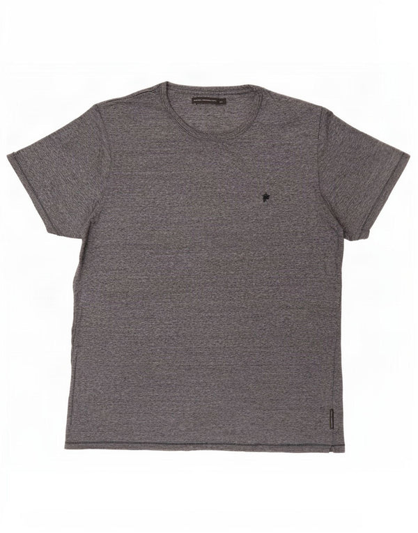 T-shirt da uomo French Connection Top 2XL cotone gessato grigio