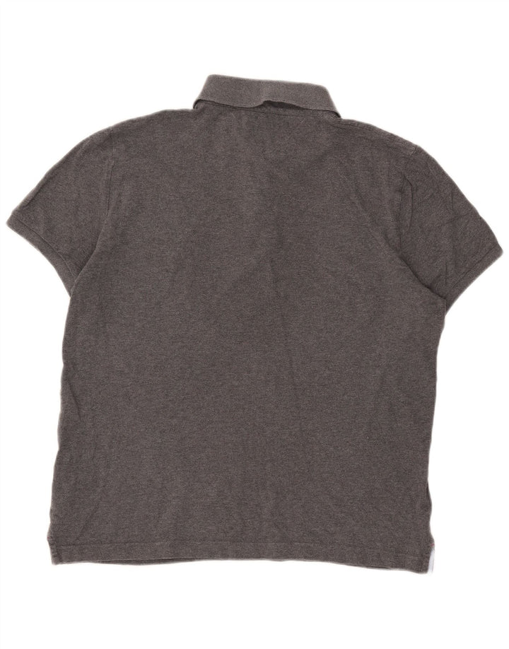 Polo da uomo Custom Fit Tommy Hilfiger grande in cotone grigio